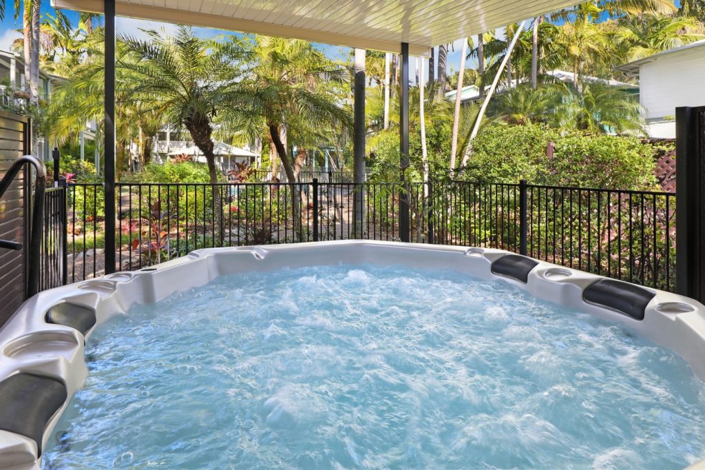 Hot Spa delight at Coral Beach Noosa Resort